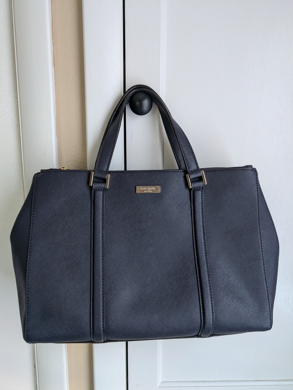Kate Spade Newbury Navy Saffiano Leather Satchel and Wallet Set